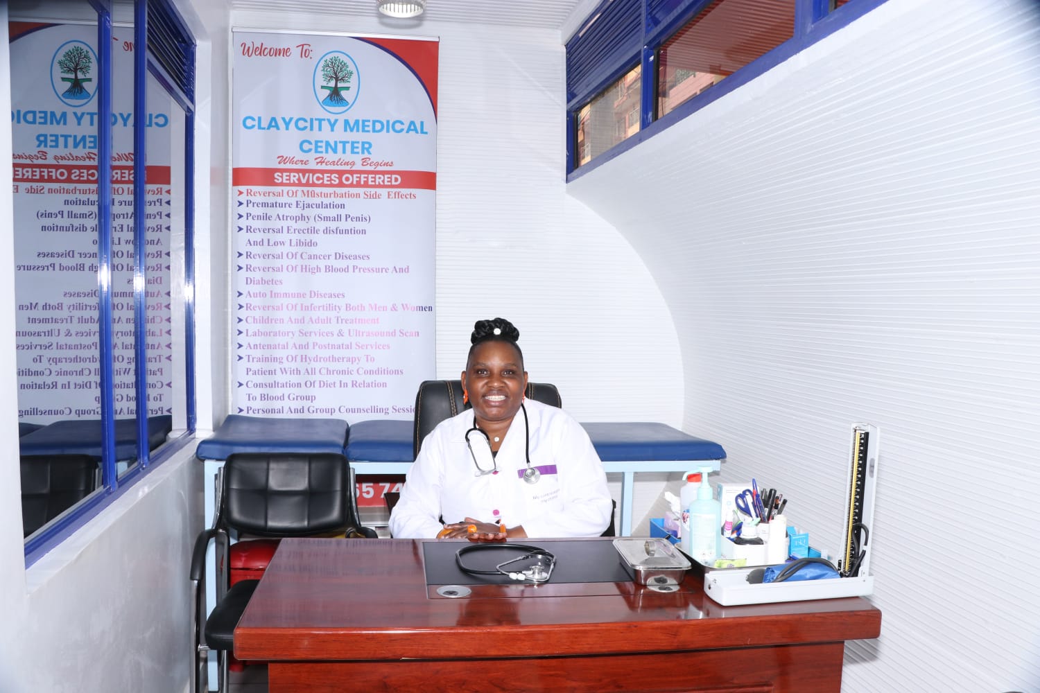 Sue Munene at Clay City Medical Centre